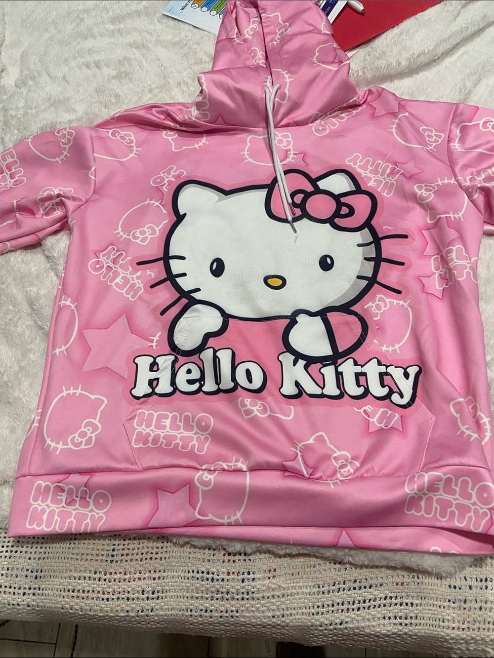 Hello Kitty Pink Graphic Pullover Hoodie